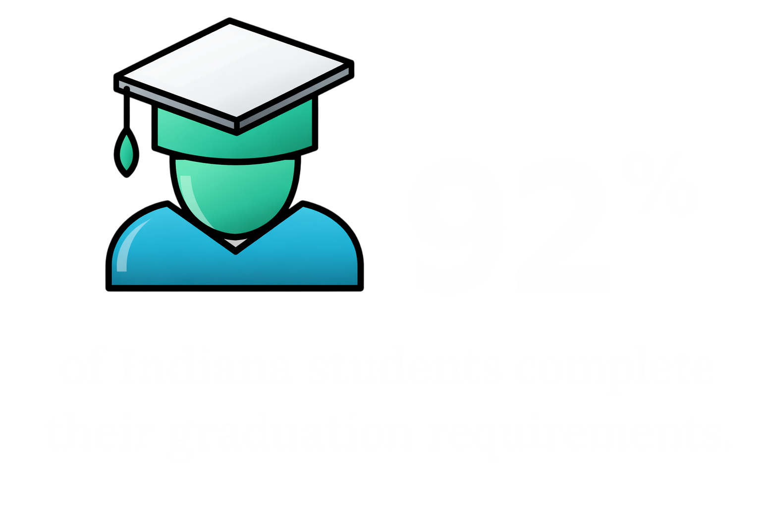 Image of a graduate wearing a graduation gown